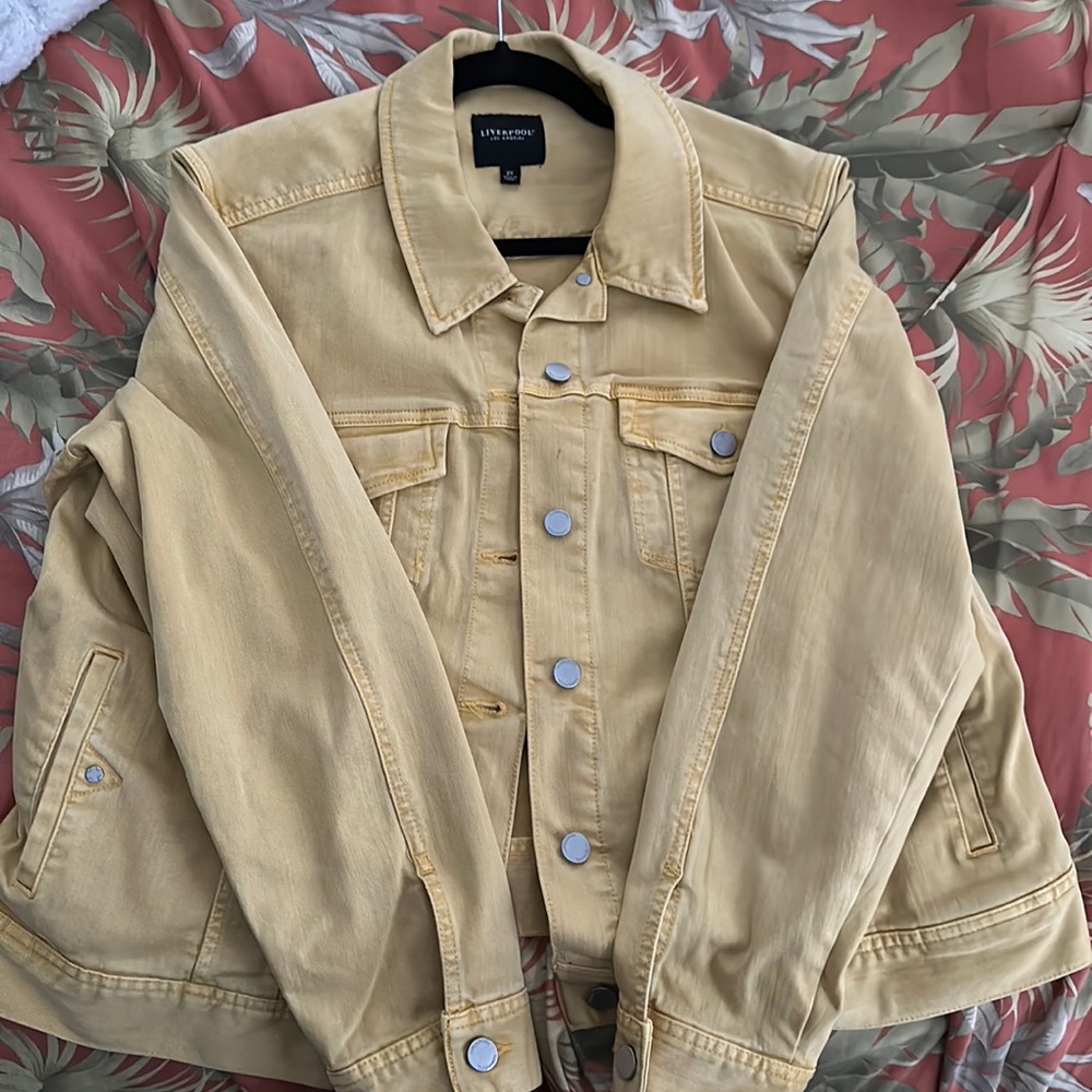 Liverpool Golden Yellow Jean Jacket sz 2X